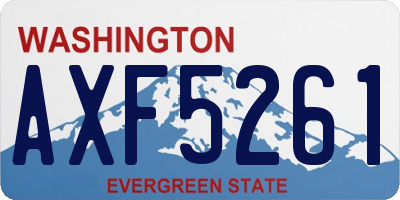 WA license plate AXF5261
