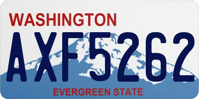 WA license plate AXF5262