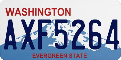 WA license plate AXF5264