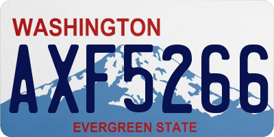 WA license plate AXF5266