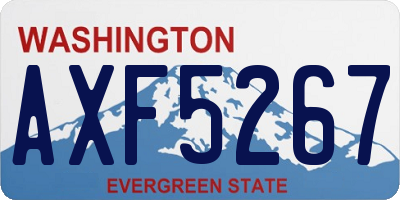 WA license plate AXF5267
