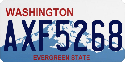 WA license plate AXF5268