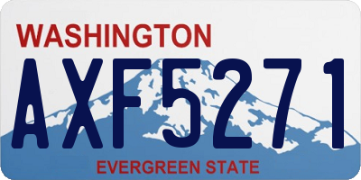WA license plate AXF5271