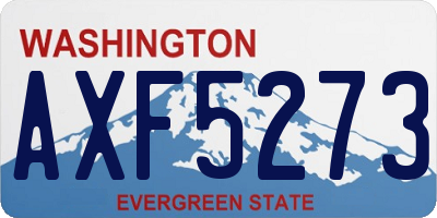WA license plate AXF5273