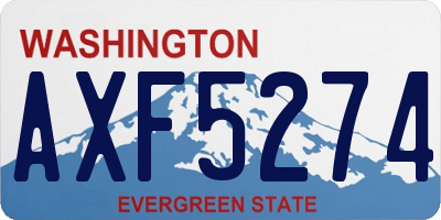 WA license plate AXF5274