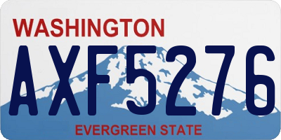 WA license plate AXF5276