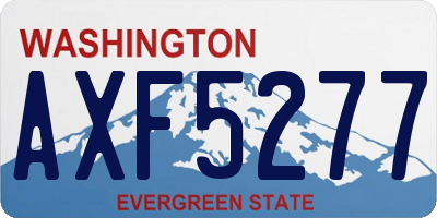 WA license plate AXF5277