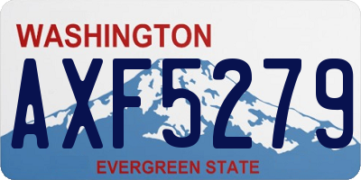 WA license plate AXF5279