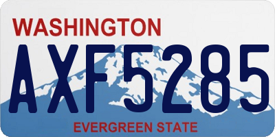 WA license plate AXF5285