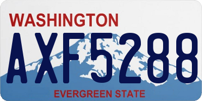 WA license plate AXF5288