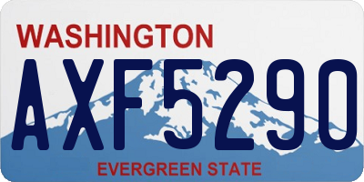 WA license plate AXF5290