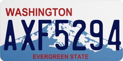 WA license plate AXF5294