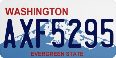 WA license plate AXF5295
