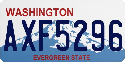 WA license plate AXF5296