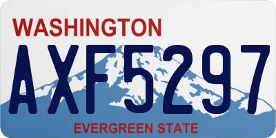 WA license plate AXF5297