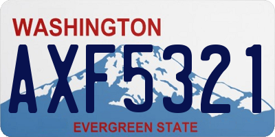 WA license plate AXF5321