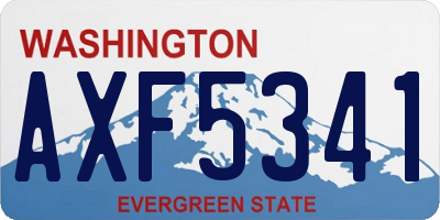 WA license plate AXF5341