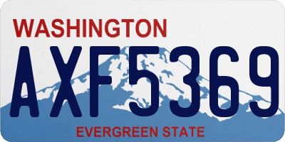 WA license plate AXF5369