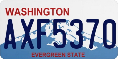 WA license plate AXF5370