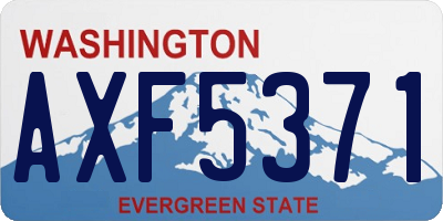 WA license plate AXF5371