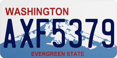 WA license plate AXF5379