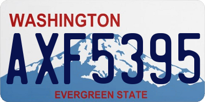 WA license plate AXF5395