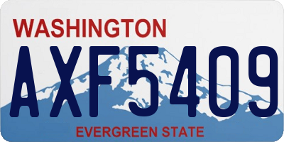 WA license plate AXF5409