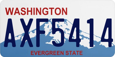 WA license plate AXF5414