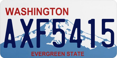 WA license plate AXF5415