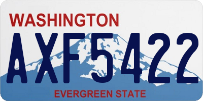 WA license plate AXF5422