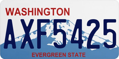 WA license plate AXF5425