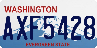 WA license plate AXF5428