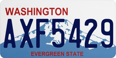 WA license plate AXF5429