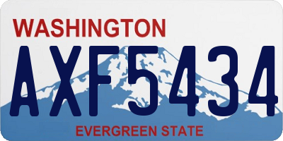 WA license plate AXF5434