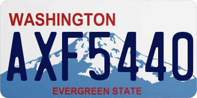 WA license plate AXF5440