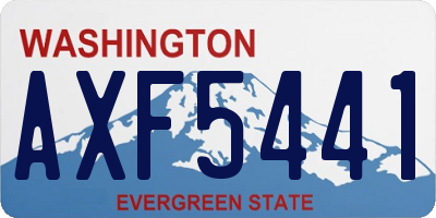 WA license plate AXF5441