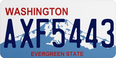 WA license plate AXF5443