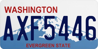 WA license plate AXF5446