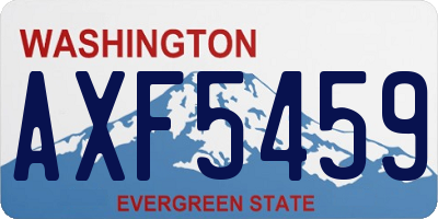 WA license plate AXF5459