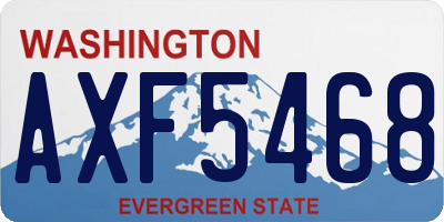 WA license plate AXF5468