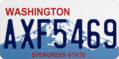 WA license plate AXF5469