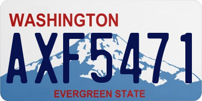 WA license plate AXF5471