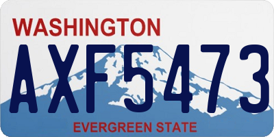 WA license plate AXF5473