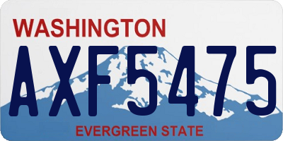 WA license plate AXF5475