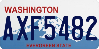 WA license plate AXF5482