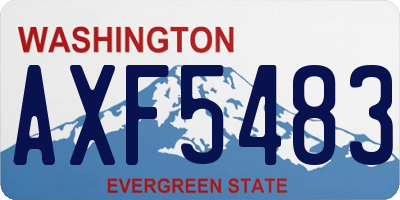 WA license plate AXF5483