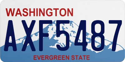 WA license plate AXF5487