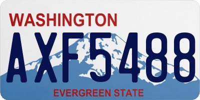 WA license plate AXF5488