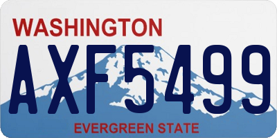 WA license plate AXF5499
