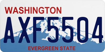 WA license plate AXF5504